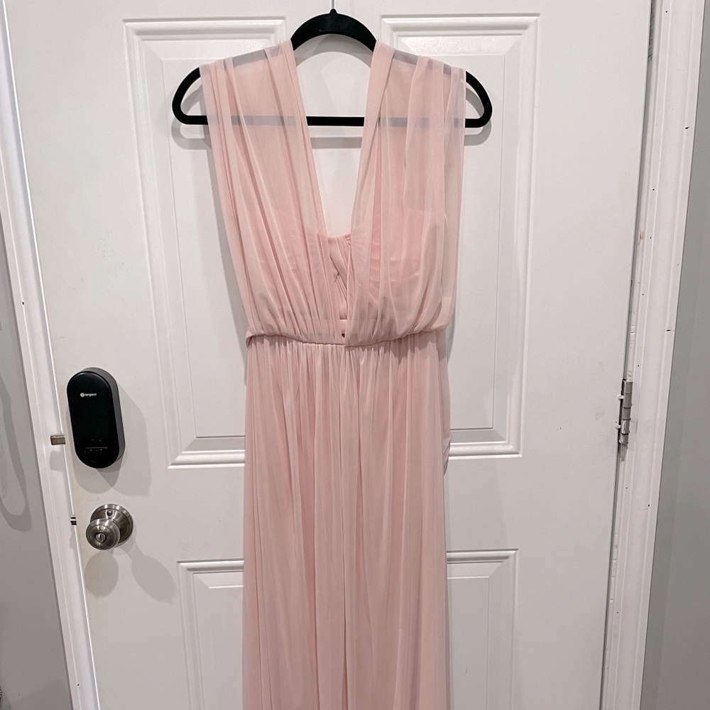 Light pink bridesmaid dress